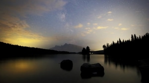 Clouds, Mountains, Nature, Night, 4K wallpaper