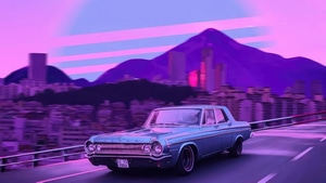 Classic Cars, Synthwave, Artist, Artwork, Digital Art, 4K wallpaper