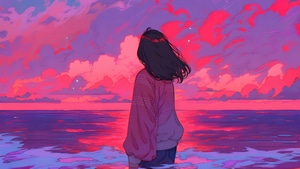 Anime Girl, Anime, Pink, Ai Girls, Ai, Artist, Artwork, Digital Art, 4K wallpaper