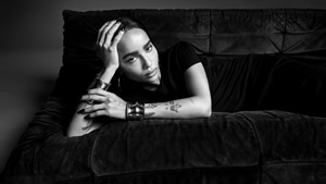 Zoe Kravitz, Celebrities, Actress, Monochrome, Black And White, 4K wallpaper
