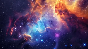 Galaxy, Cosmic phenomena, Nebula, Vibrant, Colorful, Stars, Aesthetic, 4K wallpaper