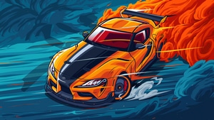 Toyota Supra, Toyota, Cars, Artwork, Artist, Behance, 4K wallpaper