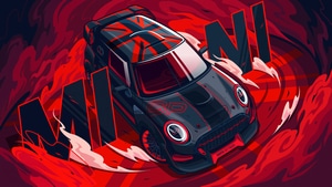 Mini Cooper, Cars, Artwork, Artist, Behance, 4K wallpaper