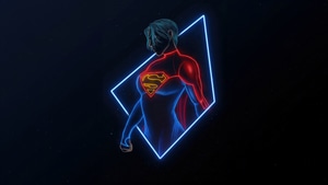 Supergirl, Sasha Calle, Superheroes, Artwork, Artist, Digital Art, Neon, 4K wallpaper