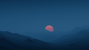 Sunset, Mountains, Nature, 4K wallpaper