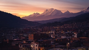 Sunset, Nature, Mountians, City, Photography, 4K wallpaper