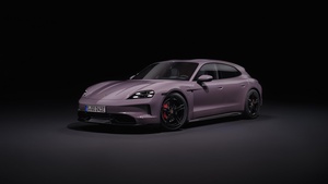 Porsche Taycan 4S Sport Turismo, 2024, Dark background, 4K wallpaper