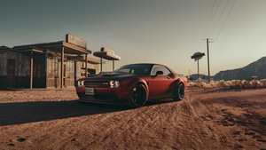 Dodge Challenger, Cars, 2023 Cars, Desert, Behance, 4K wallpaper