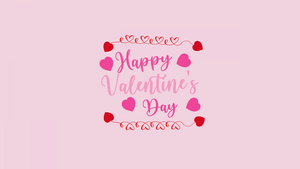 Happy Valentines Day, Pink background, Love hearts, Pink text, 4K wallpaper