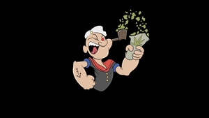 Popeye, Cartoons, Dark, Black, Oled, Artist, Artwork, Digital Art, 4K wallpaper