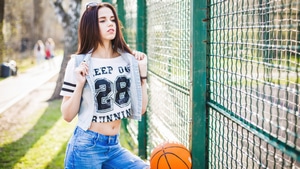 Basketball, Girls, Model, 4K wallpaper