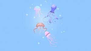 Jellyfish, Underwater, Animals, Artist, Artwork, Digital Art, Minimalism, Minimalist, Behance, 4K wallpaper