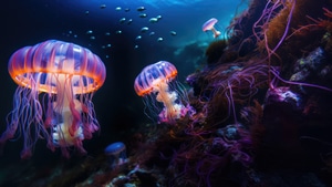 Jellyfish, Underwater, Animals, Photography, 4K wallpaper