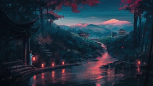Lantern, Artist, Artwork, Digital Art, 4K wallpaper