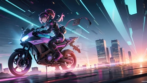 Artist, Artwork, Digital Art, Anime, Bikes, Deviantart, 4K wallpaper