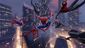 Spider Man Across The Spider Verse, Spiderman 2099, Spiderman, Gwen Stacy, Superheroes, Movies, Artist, Artwork, Digital Art, Artstation, 4K wallpaper