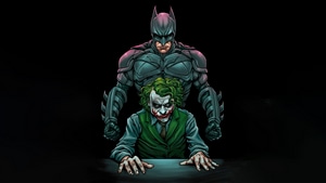 Batman, Joker, Dark, Black, Oled, Artist, Artwork, Digital Art, 4K wallpaper