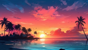 Minimalism, Minimalist, Morning, Sunrise, Artist, Artwork, Digital Art, 4K wallpaper