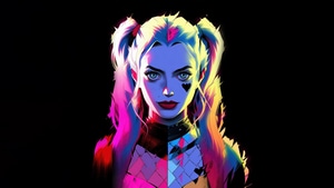 Harley Quinn, Superheroes, Minimalism, Minimalist, Dark, Black, Ai, Artist, Artwork, Digital Art, 4K wallpaper