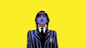 Wednesday, Netflix, Tv Shows, Jenna Ortega, Minimalism, Minimalist, Artist, Artwork, Digital Art, Artstation, Yellow, 4K wallpaper