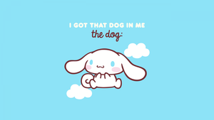 Sanrio, Cinnamoroll, Cute cartoon, Pastel blue, 4K wallpaper