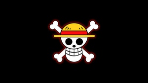 One Piece, Skull, Anime, Dark, Black, Minimalism, Minimalist, 4K wallpaper