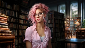 Ai Girls, Ai, Pink, Hairs, Artist, Artwork, Digital Art, Deviantart, 4K wallpaper