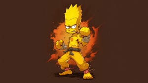Bart Simpson, The Simpsons, Cartoons, Artist, Artwork, Digital Art, Animated Tv Series, Minimalism, Minimalist, 4K wallpaper