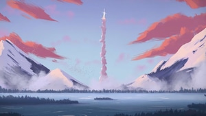 Rocket, Minimalism, Minimalist, Artist, Artwork, Digital Art, 4K wallpaper