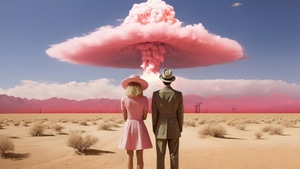 Oppenheimer, Barbie Movie, Barbie, 2023 Movies, Pink, 4K wallpaper