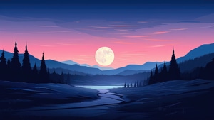 Evening, Minimalism, Minimalist, Artist, Artwork, Digital Art, 4K wallpaper