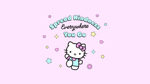 Hello kitty quotes, Pastel pink, Hearts, Stars, 4K wallpaper