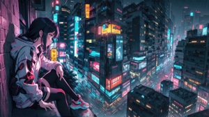 Anime Girl, Anime, Alone, Artist, Artwork, Digital Art, Deviantart, 4K wallpaper