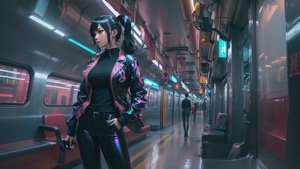 Cyberpunk, Scifi, Ai Girls, Ai, Artist, Artwork, Digital Art, Deviantart, 4K wallpaper