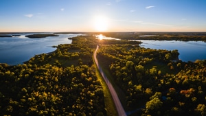 Drone View, Aerial, Nature, Canada, Lake, 4K wallpaper