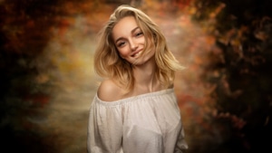 Blonde, Girls, Smiling, Cute, Model, 4K wallpaper