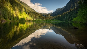 Lake, Reflection, Nature, 4K wallpaper