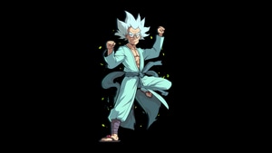 Rick And Morty, Tv Shows, Dark, Black, Oled, Minimalism, Minimalist, 4K wallpaper