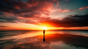 Alone, Sunset, Sunrise, Artist, Artwork, Digital Art, 4K wallpaper