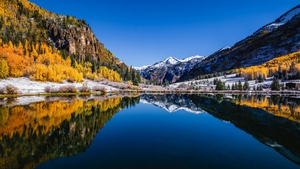 Crystal Lake, Colorado, Autumn, Landscape, North America, Outdoor, Mountains, Fall, 4K wallpaper
