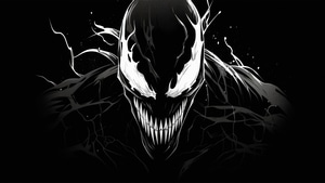 Venom, Superheroes, Dark, Black, Minimalism, Minimalist, Artist, Artwork, Digital Art, 4K wallpaper
