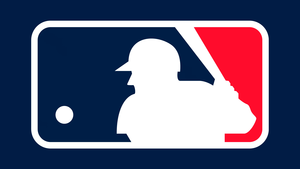 Major League Baseball (MLB), Logo, Minimalist, Emblem, Navy blue background, 4K wallpaper