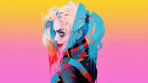 Harley Quinn, Superheroes, Minimalism, Minimalist, Ai, Artist, Artwork, Digital Art, 4K wallpaper