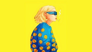 Hoodie, Girls, Yellow, Artist, Artwork, Digital Art, Artstation, 4K wallpaper
