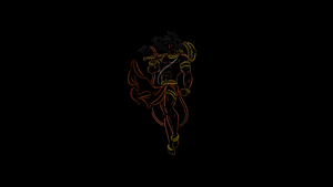 Bajrangbali, Minimalist, Hindu God, Lord Hanuman, Anjaneya, Black background, AMOLED, 4K wallpaper