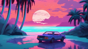 Synthwave, Artist, Artwork, Digital Art, 4K wallpaper