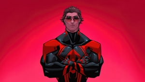 Spiderman 2099, Miguel O Hara, Spiderman, Superheroes, Minimalism, Minimalist, Artist, Artwork, Digital Art, 4K wallpaper