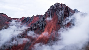 Mountains, Nature, Clouds, 4K wallpaper