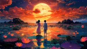 Couple, Love, Artist, Artwork, Digital Art, 4K wallpaper