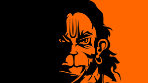 Lord Hanuman, Minimalist, Anjaneya, Jai Shri Ram, Bajrangbali, Hindu God, 4K wallpaper